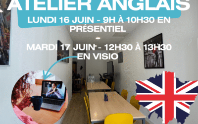 🇬🇧 Reprenez confiance en anglais avec nos ateliers gratuits en visio et en présentiel !